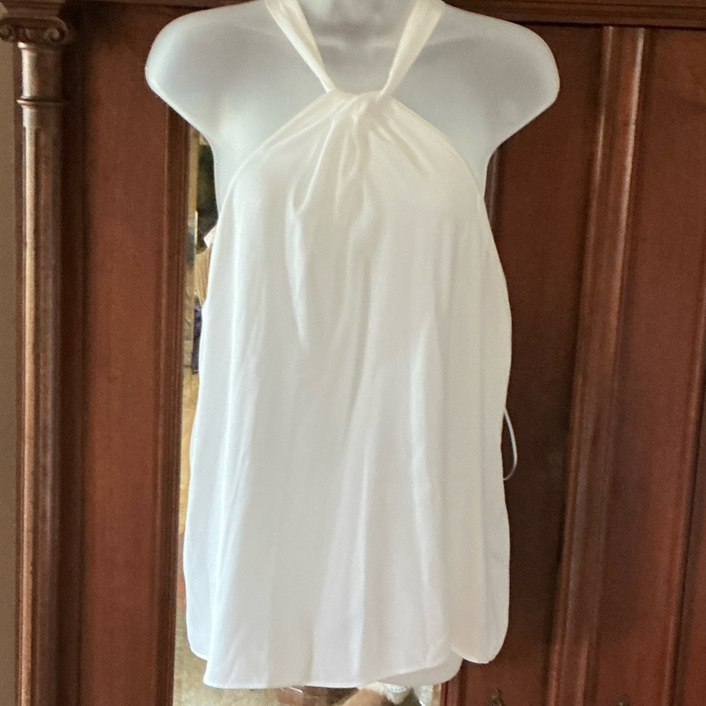 Alex Marie Cream Halter Neck Sleeveless Blouse